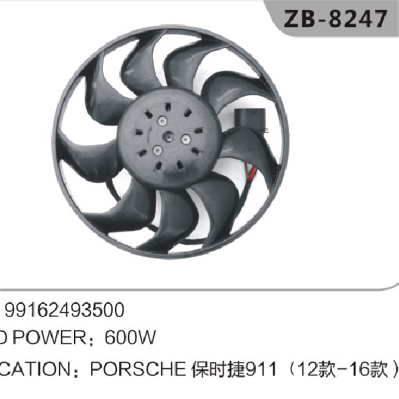99162493500 ventoinha de refrigeração do radiador do motor para Porsche 911